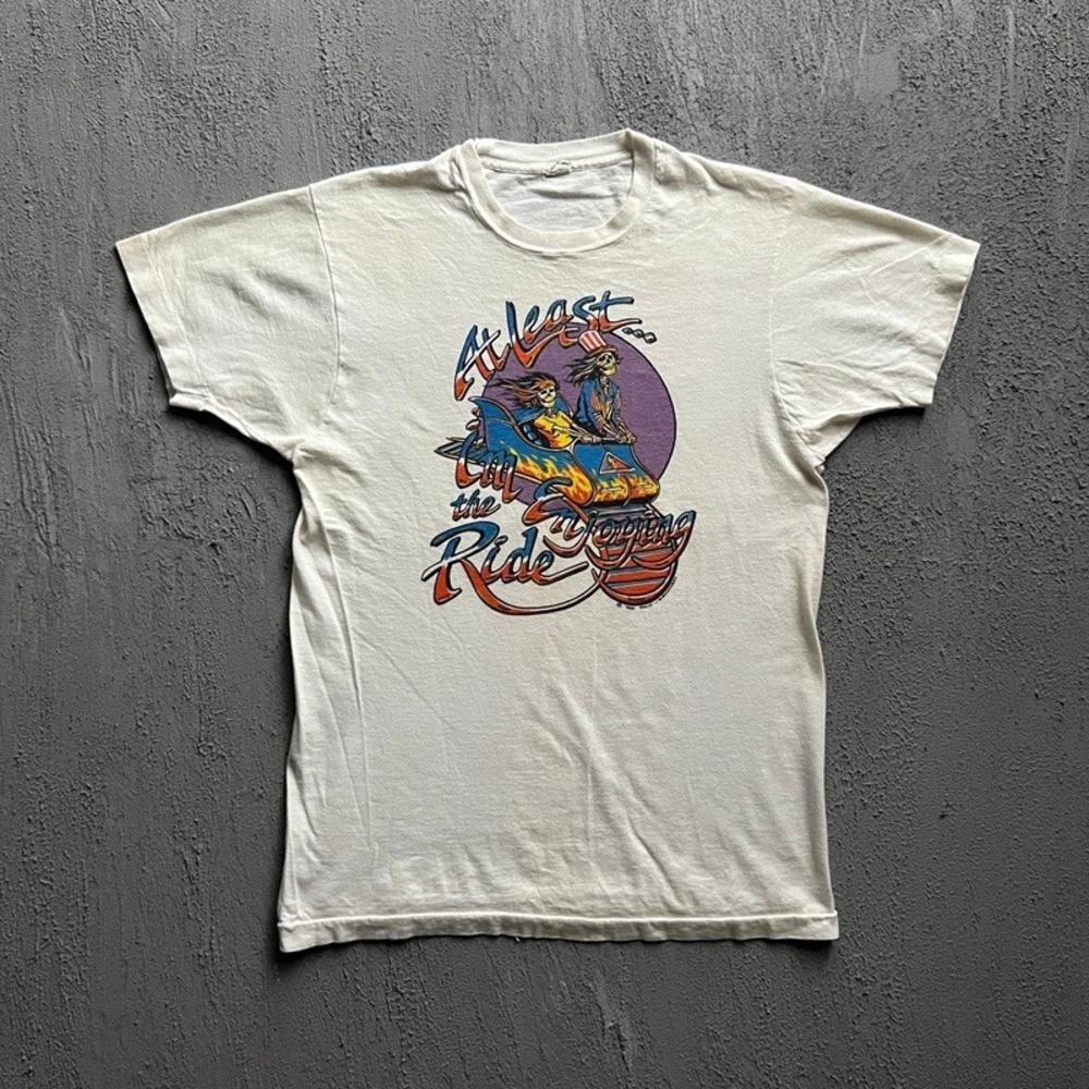 Vintage Grateful Dead Shirt Medium White 1980s Relix S Rollercoaster